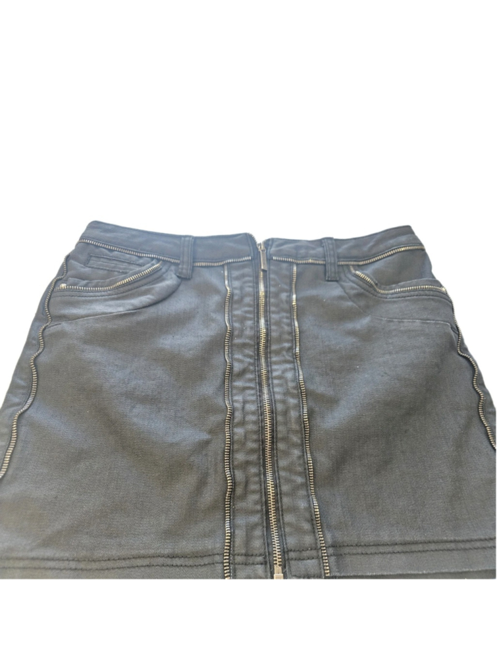 Vintage Morgan de Toi Black Mini Skirt, Size 10,88% Cotton,Boho Y2K Sexy Goth - Picture 9 of 16